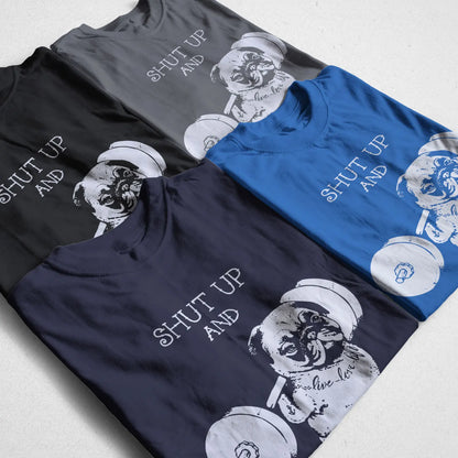 COOLMIND PU0117A Go Home or Go Hard Pug Cotton Tee