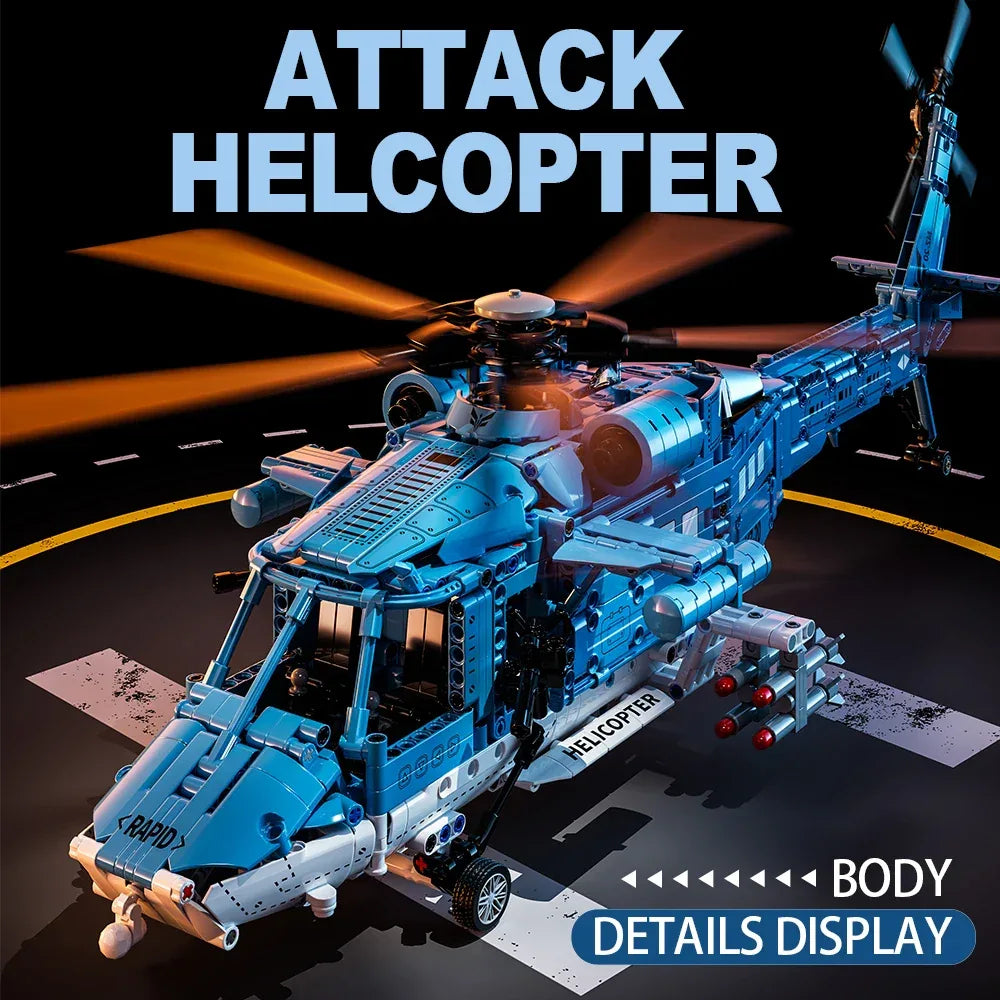 TOYLINX 1711PCS Attack Helicopter Set - ShopHub
