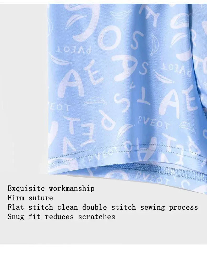 4 Pack Ice Silk Mesh Men's Boxer Shorts - ShopHub