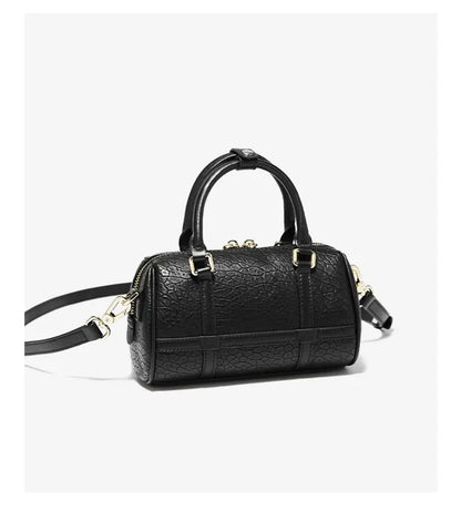 FOXER 2026 New Women's Handbag Fashion Barrel Bag Textured Cowhide Leather Lady Crossbody Bag Casual Commuter Shoulder Purse