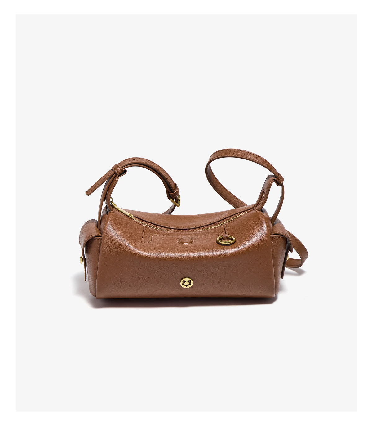 FOXER 2026 New Spring Women's Shoulder Bag Genuine Leather Cylinder Crossbody Bag Lightweight & Durable Bag for Travel & Daily