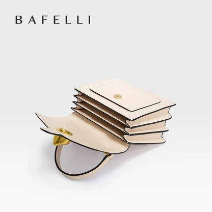 BAFELLI Cat Clasp Genuine Leather Doctor Bag