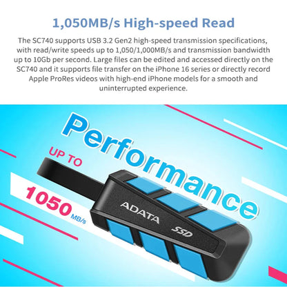Portable SSD 500GB/1TB USB 3.2 (1050MB/s) Habicare