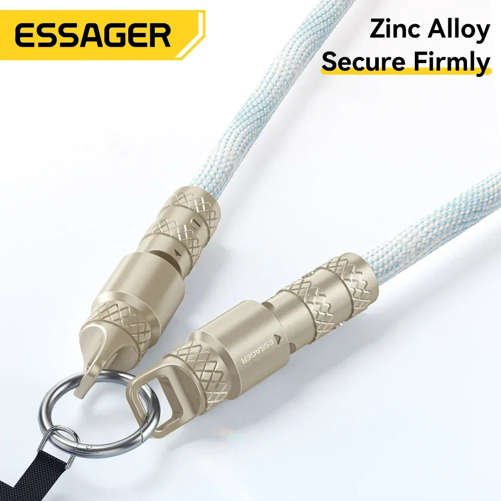 Essager 2 in 1 60W USB-C to Type-C Lanyard Data Cable - ShopHub