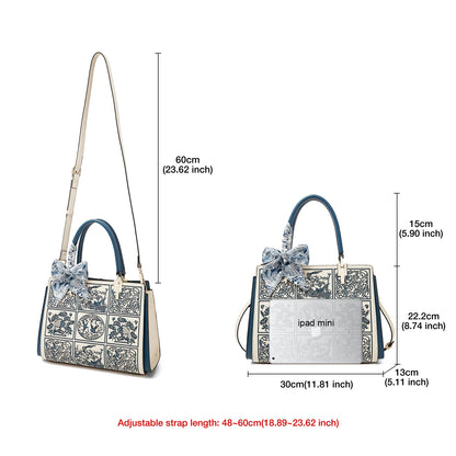 FOXER Split Leather Large Tote Handbag