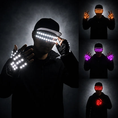 JAEOOGY 185 Flashing LED Glasses & Gloves | Six Colours