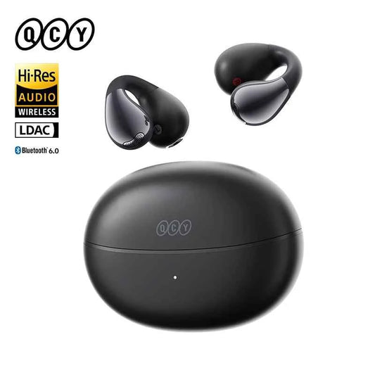 QCY Crossky C30S Wireless Earphones - Hi-Res LDAC Open Ear Clip-On Bluetooth 6.0 Sports Headphones with 40H Battery Life