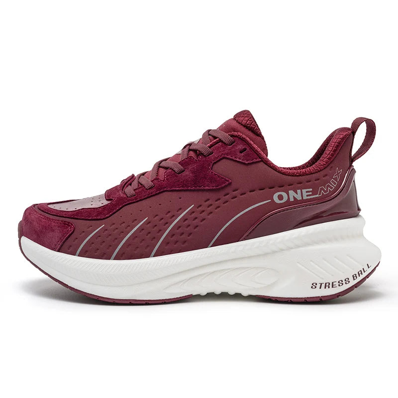 ONEMIX Black Leather Training Running Shoes