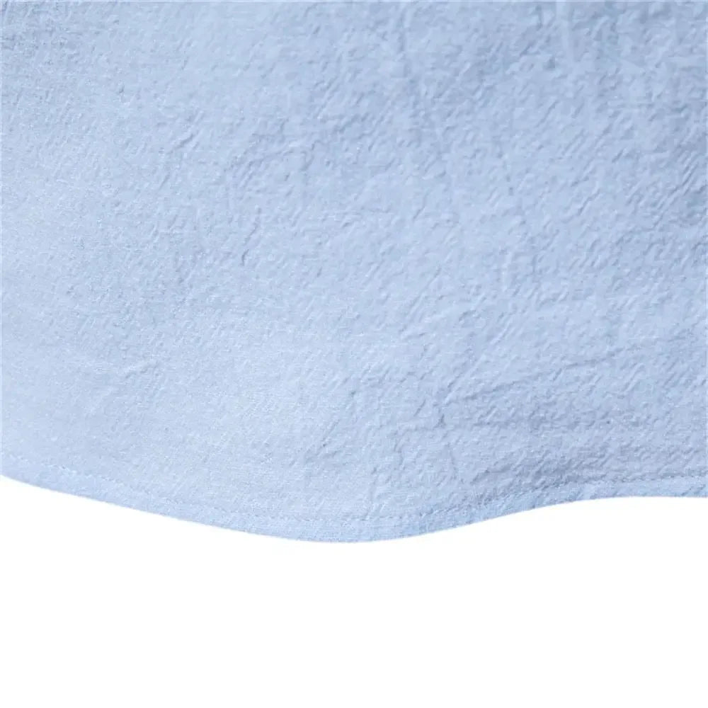 AIOPESON Men's Short Sleeve Linen Shirts - ShopHub