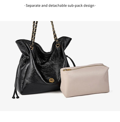 FOXER Luxury Genuine Leather Shoulder Bag