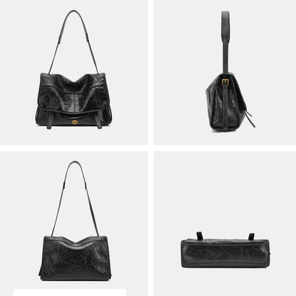FOXER Wrinkled Genuine Leather Women's Crossbody Bag