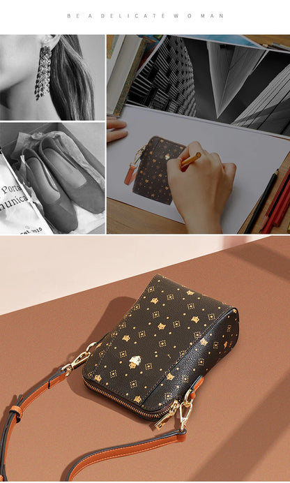 FOXER PVC Women's Cellphone Bag Fashion Signature Shoulder Bag 2026 New Lady Mini Crossbody Purse