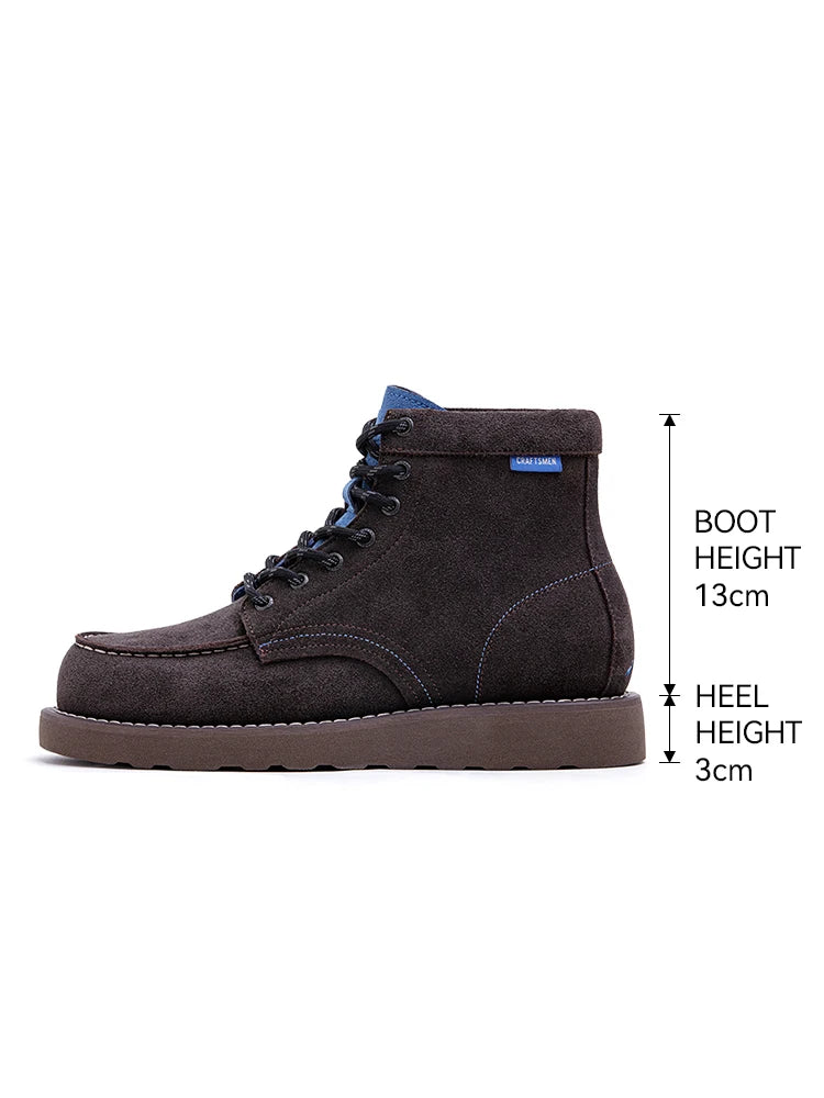 Maden Men's Vintage Brown Cow Suede Work Boots