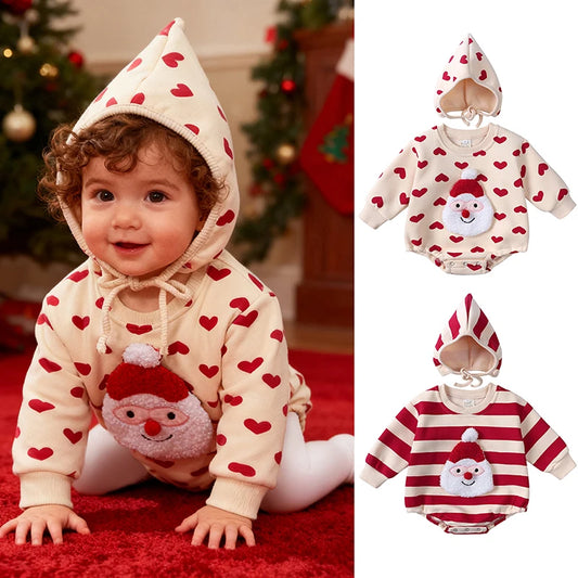 Kids Tales Little Noel Santa Embroidery Baby Romper