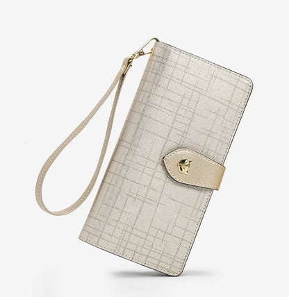 FOXER Split Leather Women's Long Clutch Wallet