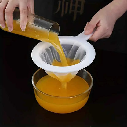 100 Mesh Fine Mesh Strainer, Hanging Food Filter for Wine, Tea, Soy Milk, Juice & Baking, Reusable Kitchen Strainer Tool
