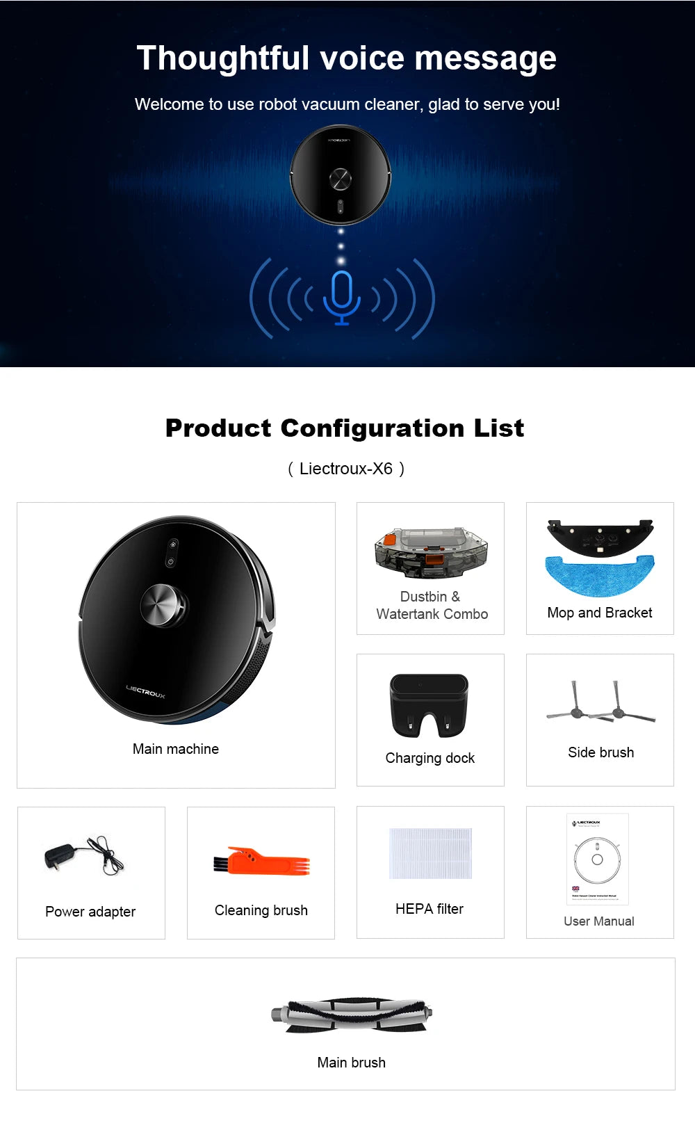 Liectroux/Lilin X6 Robot Vacuum Cleaner