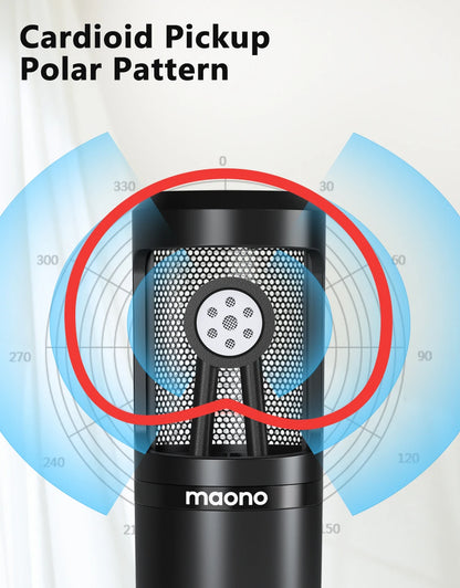 MAONO PM360TR Podcast Microphone 3.5mm Mic for Computer, Laptop, Phones