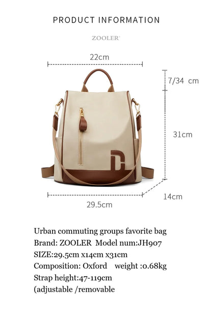 ZOOLER Woman's Large Capacity Backpack