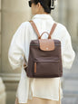 ZOOLER Oxford & Leather Patchwork Backpack