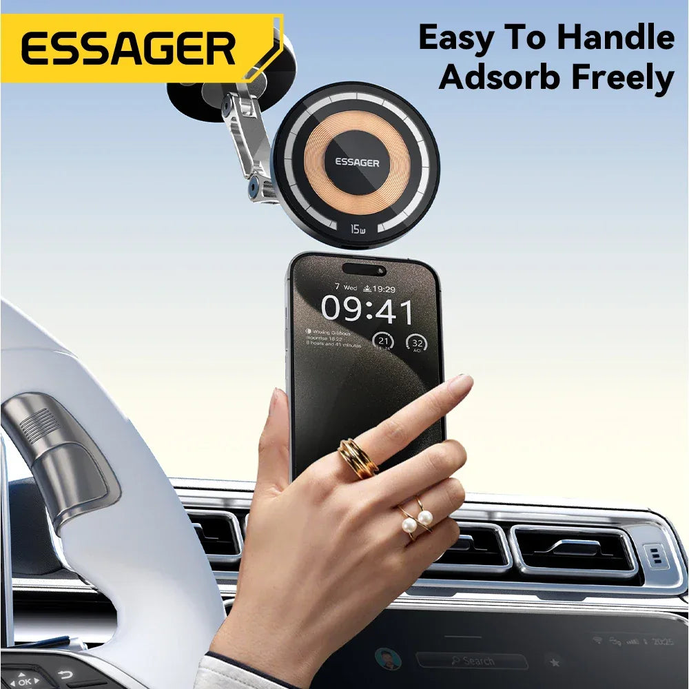 Essager Magnetic Wireless Charger Car Phone Holder - ShopHub