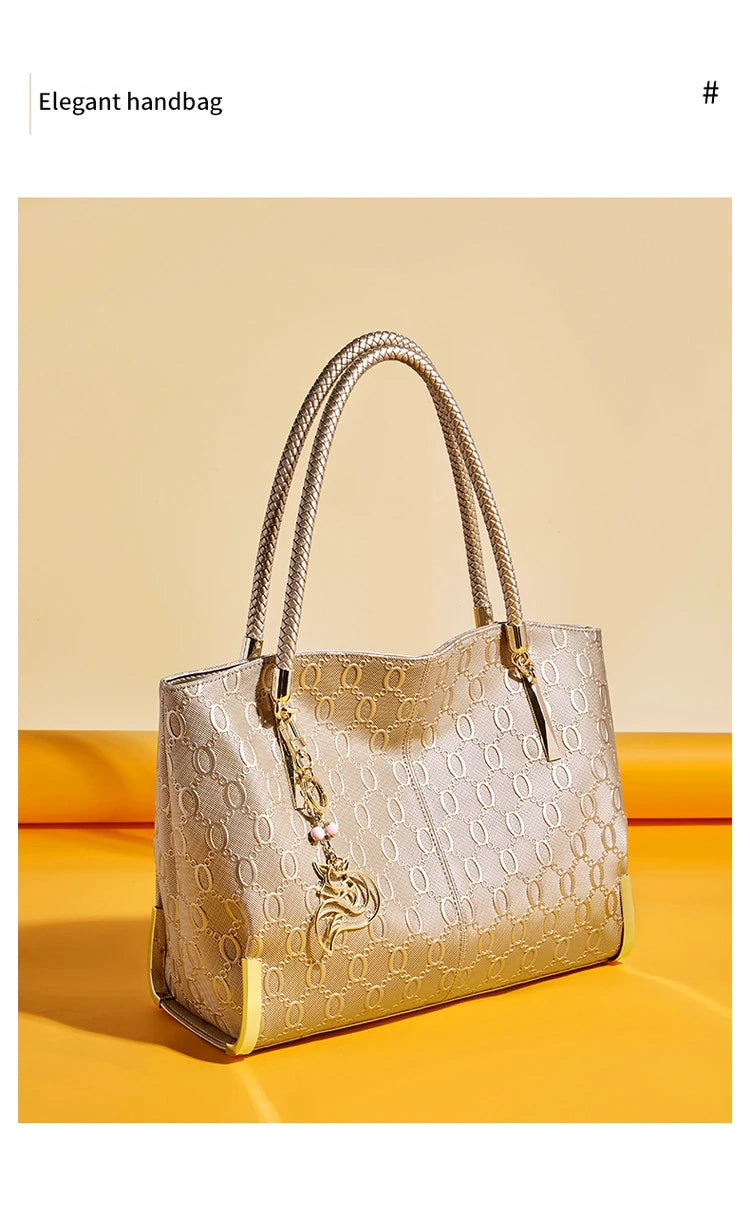FOXER Elegant Split Leather Handbag