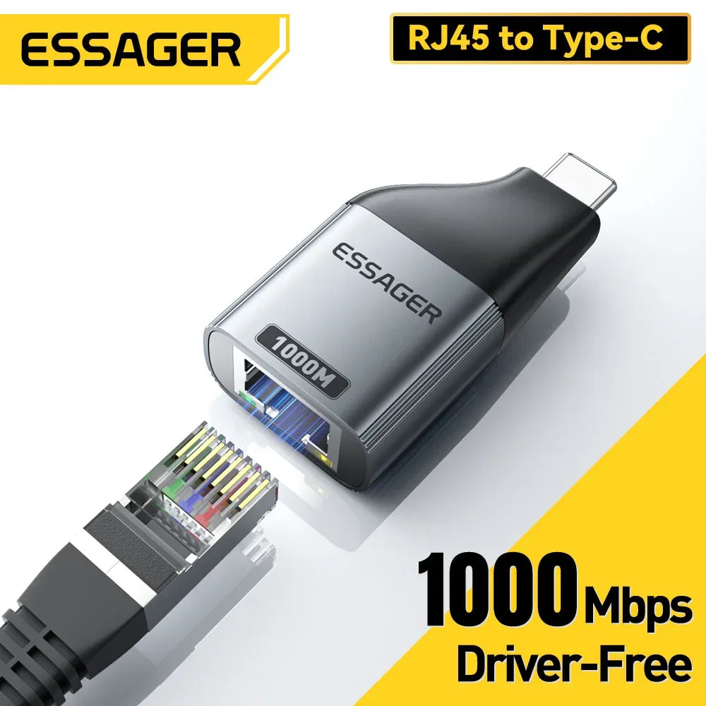 Essager Type-C to Ethernet Adapter - ShopHub