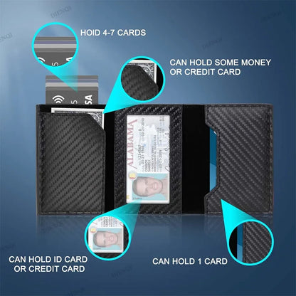 DIENQI C2304H1 Slim PU & Aluminium Card Holder
