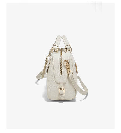 FOXER Elegant Women's Handbag In Genuine White Leather