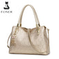 FOXER Elegant Mom Bag — Premium Split Leather Tote for Work & Daily Wear