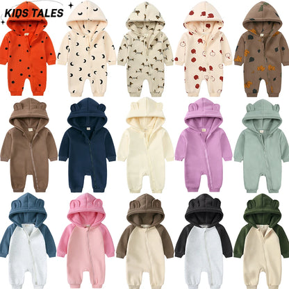 Kids Tales Little Bear Cotton-Blend Zip Baby Romper