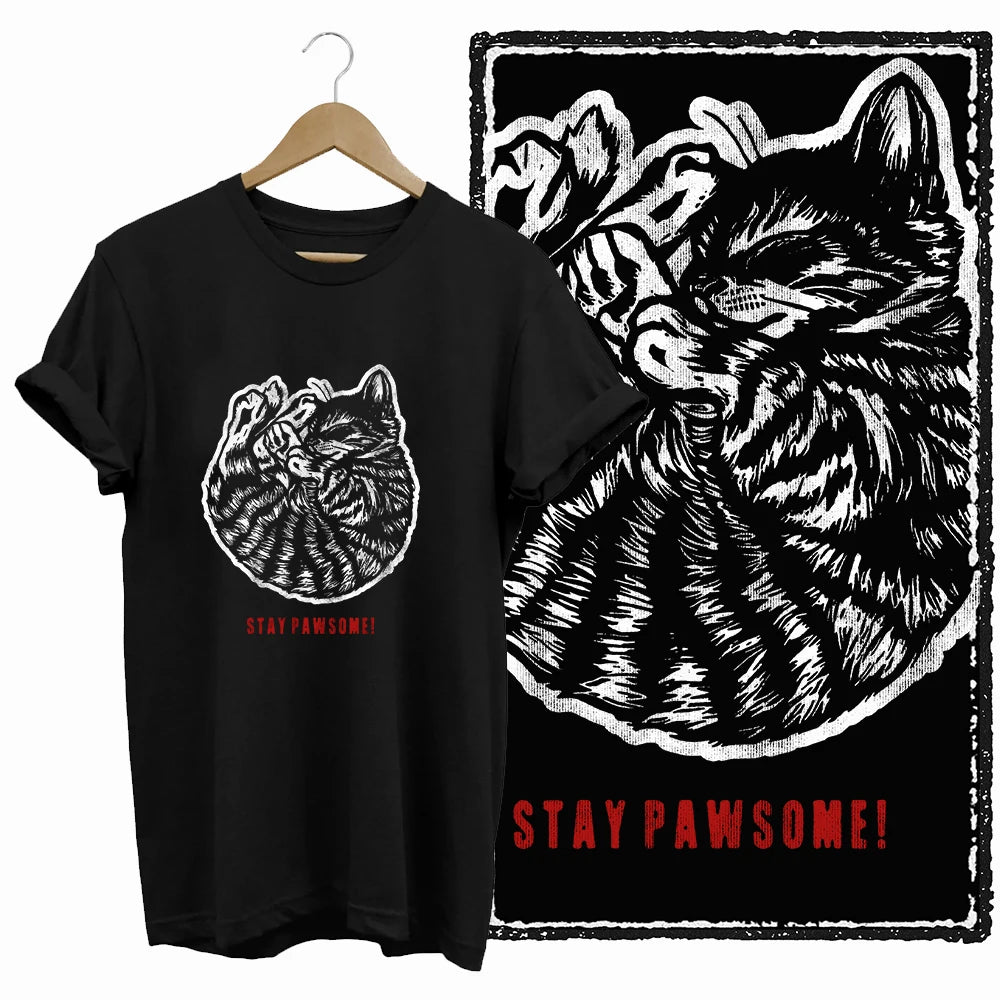COOLMIND Black Cat Graphic T-Shirt | Women's 50-Design