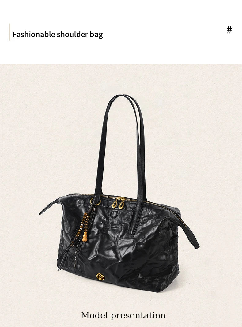 FOXER Luxury Genuine Leather Tote Bag