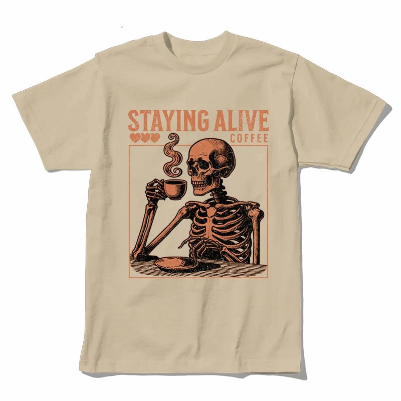COOLMIND U0020 Skull Graphic Cotton Tee
