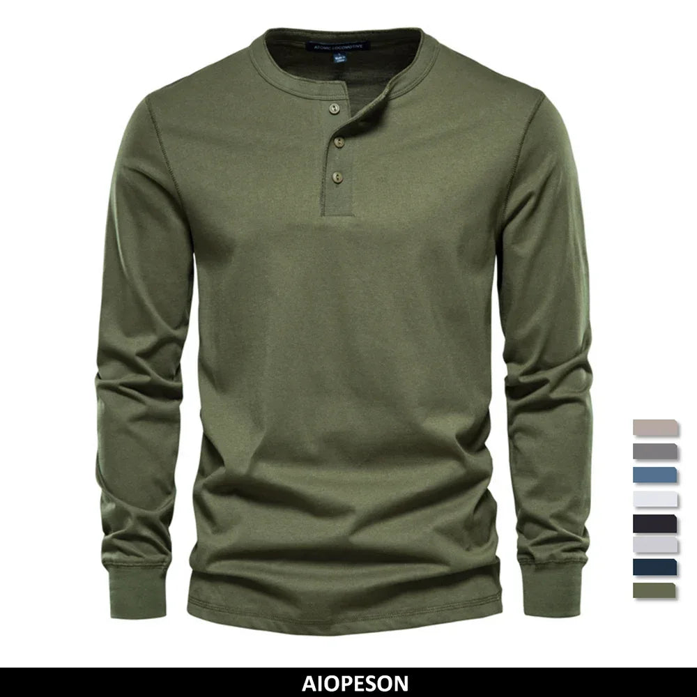 AIOPESON Men's Long Sleeve Button Down Shirts - ShopHub