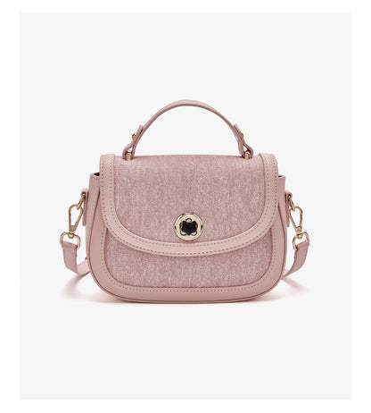 FOXER Chic Luxury Shoulder Bag for Women PU Leather Pink Top‑handle Handbag Fashion Ladies Crossbody Purse for Daily Dating