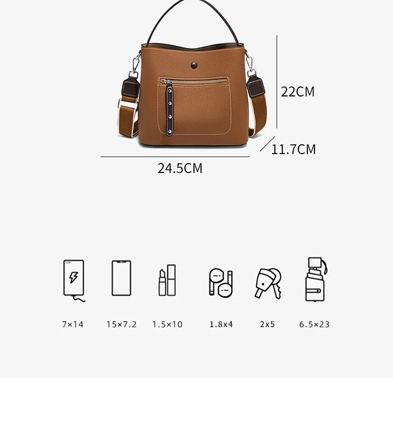 FOXER New Lady's Handbag Fashion 2026 Spring Summer Genuine Leather Casual Women Tote Bag Large Capacity Crossbody Shoulder Bag