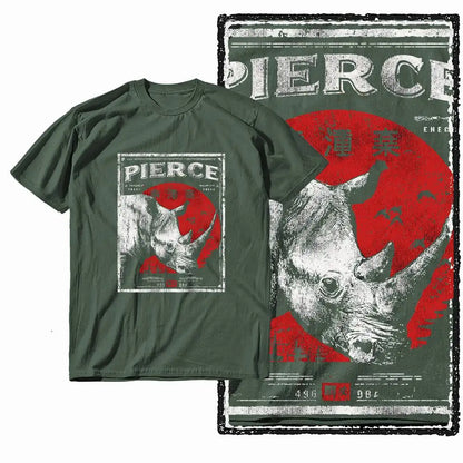 G28 Army Green Cotton Cool Dragon Graphic Men T-shirt |  Streetwear Big Size Vintage O-neck men's Tee Tshirt