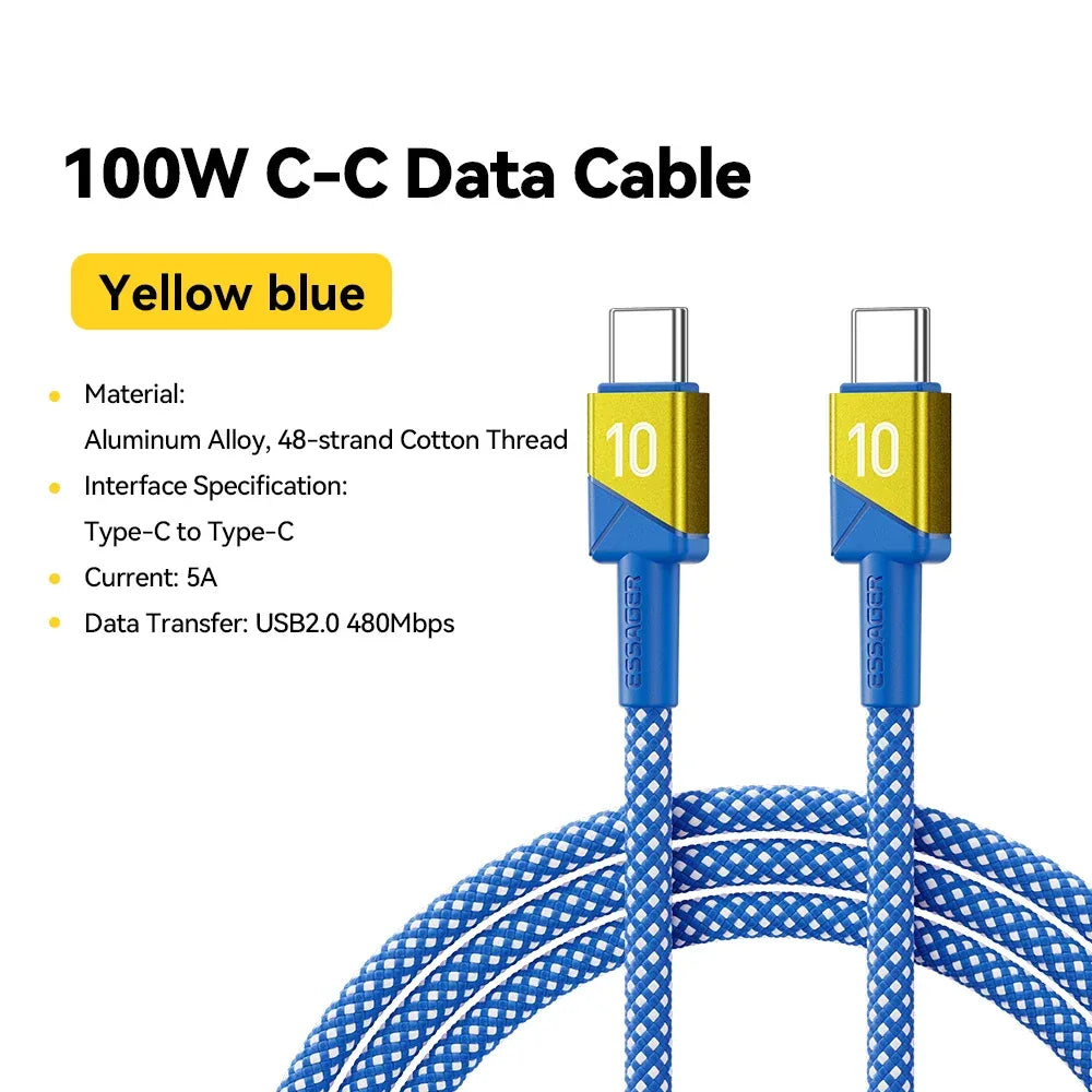 Essager 100W 5A USB C to USB C Cable - ShopHub