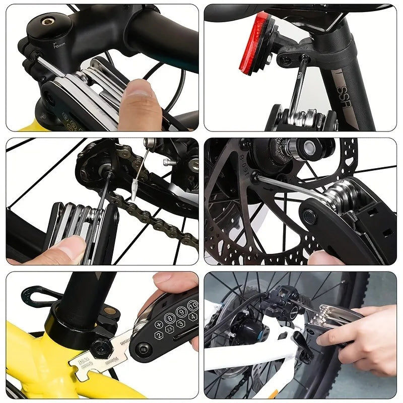 Folding Bike & Motorcycle Repair Tool Kit (16 in 1) Habicare