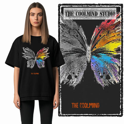 COOLMIND X0111 Butterfly Bliss Graphic Cotton Tee