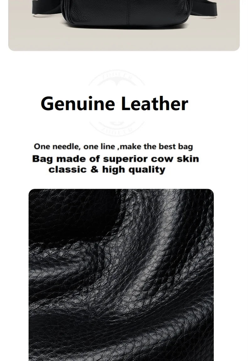 ZOOLER First Layer Genuine Leather Women Leather Backpack Black Travel Computer School Bags College Girl Hot#SC1728