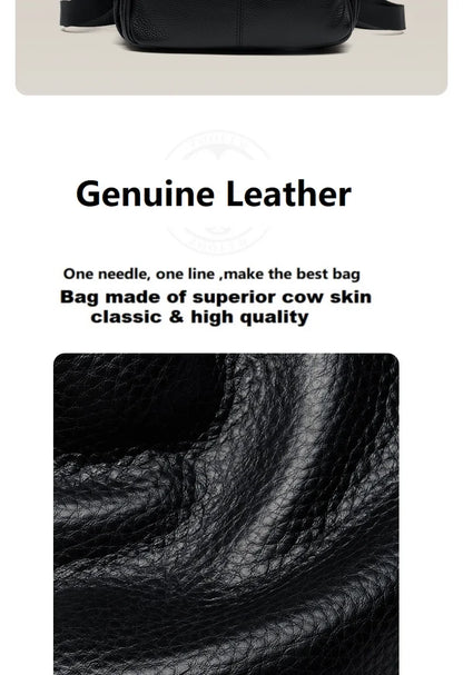ZOOLER First Layer Genuine Leather Women Leather Backpack Black Travel Computer School Bags College Girl Hot#SC1728