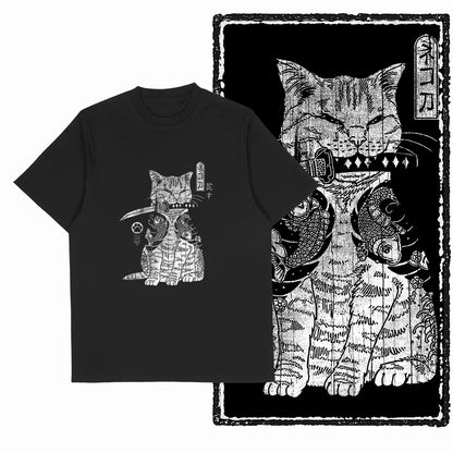 COOLMIND 100% Cotton Short Sleeve Cool Cat Print Men Tshirt Casual Summer Loose Men Cat T Shirt o-neck t-shirt Men Tee Shirts