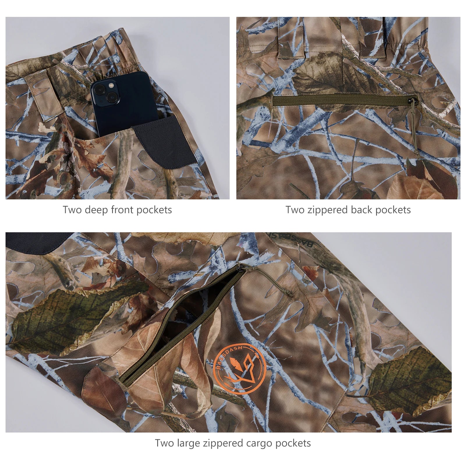 BASSDASH Men’s Lightweight Hunting & Fishing Pants