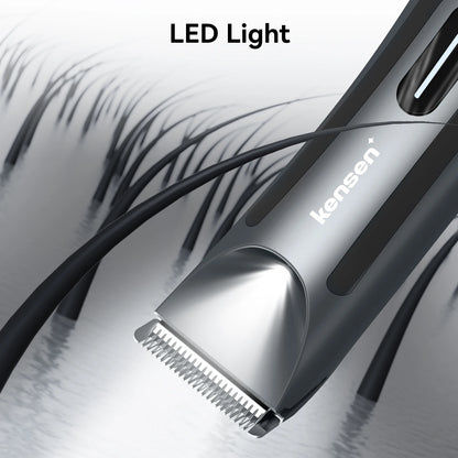 Kensen S10 Electric Groin Hair Trimmer for Men - Waterproof Body Groomer with Replaceable Ceramic Blade