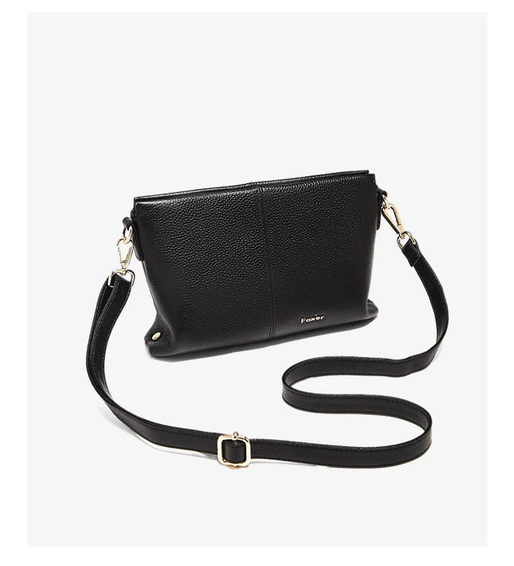 FOXER Lady's Shoulder Bag Cowhide Leather 2026 New Cross Body Bag Commute Work Handbag Casual Cellphone Purse