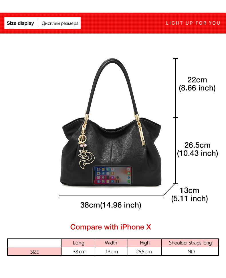 FOXER Women's Shoulder Bag — Genuine Leather Elegance for Every Day