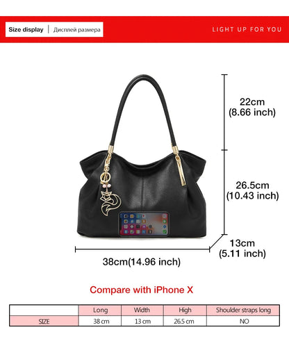 FOXER Women's Shoulder Bag — Genuine Leather Elegance for Every Day