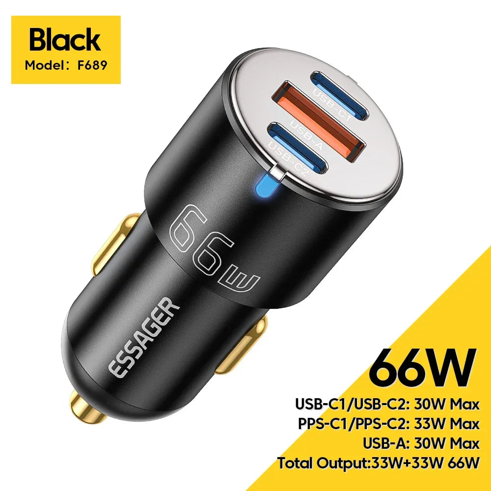 Essager 66W Car Charger - ShopHub